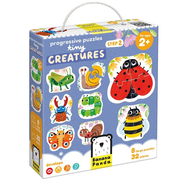 8 puzzles de insectos de 4 piezas<Banana Panda