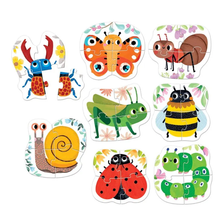 8 puzzles de insectos de 4 piezas<Banana Panda