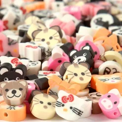 Abalorios caritas de animales 10mm. 200 unidades<Creativ Company Clearance