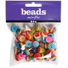 Abalorios de rayas multicolor 12mm. 50gr.<Creativ Company Discount