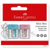 Afilalápiz con depósito Mini Box 2 unidades color surtido.<Faber castell Clearance