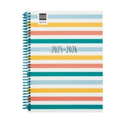 Agenda espiral cuarto 2025-26 Diva Colors semana vista horizontal 2025-2026<Finocam