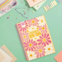 Agenda espiral cuarto 2025-26 Diva Spring semana vista horizontal 2025-2026<Finocam Discount
