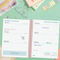 Agenda espiral cuarto 2025-26 Diva Spring semana vista horizontal 2025-2026<Finocam Discount
