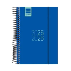 Agenda espiral E8 azul 2025-2026 día página<Finocam Hot