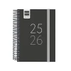 Agenda espiral octavo secundaria 2025-2026 negro día página<Finocam Discount