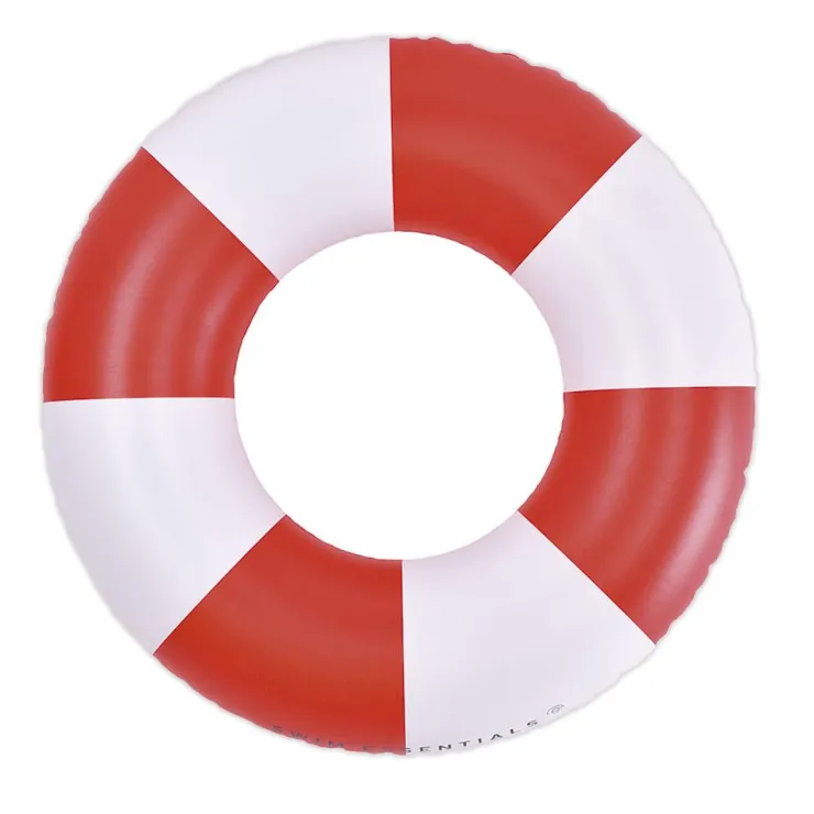 Anillo flotador hinchable rojo y blanco 90cm.<Swim Essentials