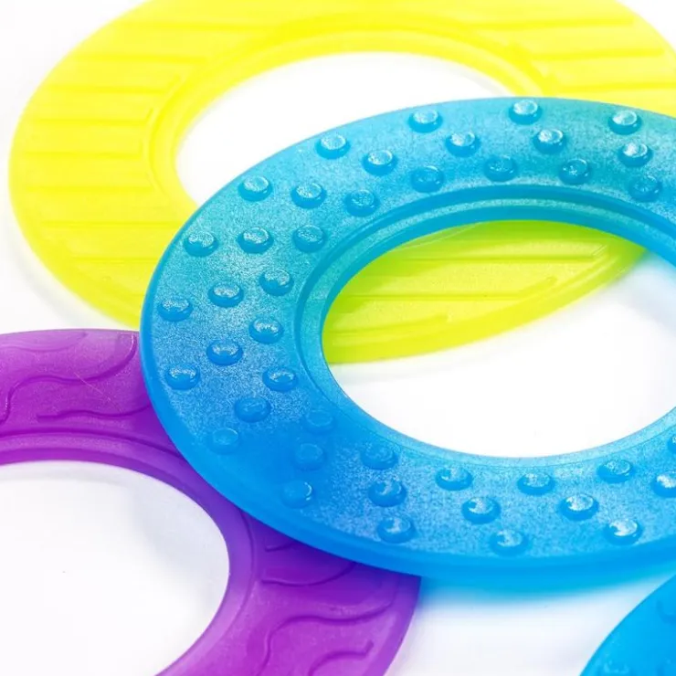 Anillos translúcidas colores y tamaños surtidos 16pzas para mesa de luz<Miniland Online