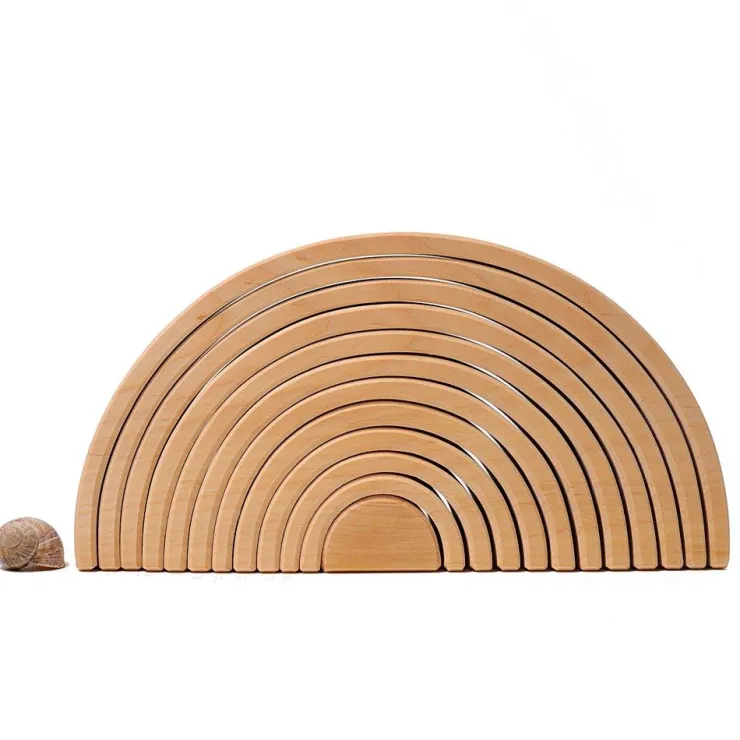 Arco iris madera apilable color natural 12 piezas<Grimm´s Hot