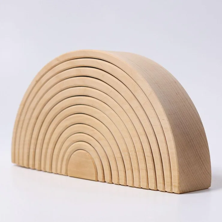 Arco iris madera apilable color natural 12 piezas<Grimm´s Hot