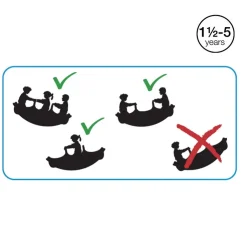 Ballena balancín Blue Marine Toys 3 asientos 101cm<Dantoy Sale