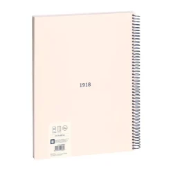 Bloc A4 80 hojas cuadro 5x5mm beige serie 1918<Milan