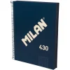 Bloc A4 cuadrícula 5x5 430 azul 120hojas 95gr tapa dura<Milan
