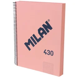 Bloc A4 cuadrícula 5x5 430 rosa 120hojas 95gr tapa dura<Milan Sale