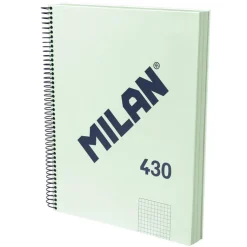 Bloc A4 cuadrícula 5x5 430 verde 120hojas 95gr tapa dura<Milan