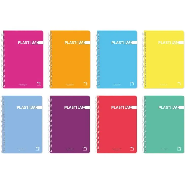 Bloc A7 cuadro 5mm. 100 hojas Plastipac colores surtidos<Pacsa Online