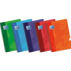 Bloc A4 cuadro 4mm. 80 hojas tapa blanda colores básicos Classic<Oxford Sale