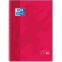 Bloc A4 rojo cuadro 5mm. 80 hojas Europeanbook<Oxford Clearance