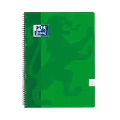 Bloc A4 verde cuadro 4mm. tapa plástico 80 hojas<Oxford Hot