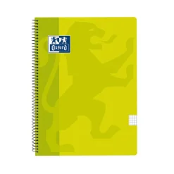 Bloc A4 verde lima cuadro 4mm. tapa plástico 80 hojas<Oxford Clearance