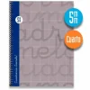 Bloc cuarto cuadrovía 5mm. 80 hojas tapa extra dura gris<Lamela
