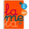Bloc cuarto cuadrovía 2,5mm. 80 hojas tapa polipropileno naranja flúor<Lamela Discount