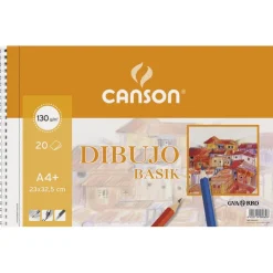 Bloc de dibujo A4 20 hojas 130gr. liso Basik<Canson Discount