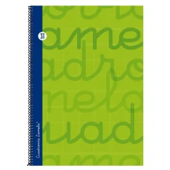 Bloc folio cuadrovía 3mm 80 hojas tapa extra dura verde<Lamela Clearance