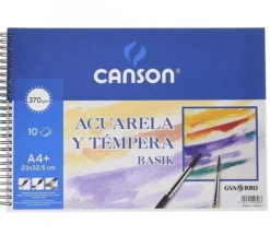 Bloc para acuarela Basik A4 10 hojas 370g.<Canson Discount