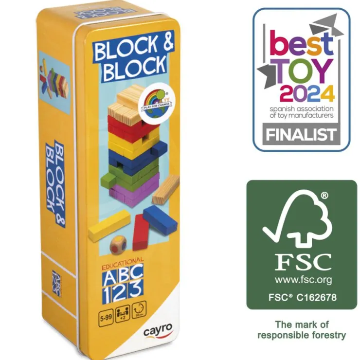 Block and block madera en caja metal<Cayro Clearance