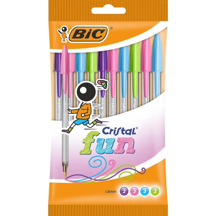 Bolígrafo 10 colores Cristal Fun<Bic Online