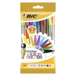 Bolígrafo Cristal 10 unidades de colores<Bic