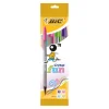 Bolígrafo Cristal Fun 4 unidades de colores<Bic