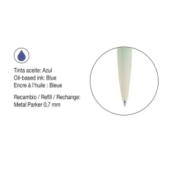 Bolígrafo degradado verde tinta azul<Miquelrius Online