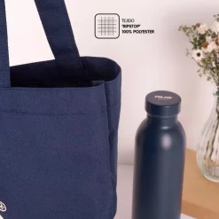Bolsa de tela tote bag color azul marino serie 1918<Milan Hot