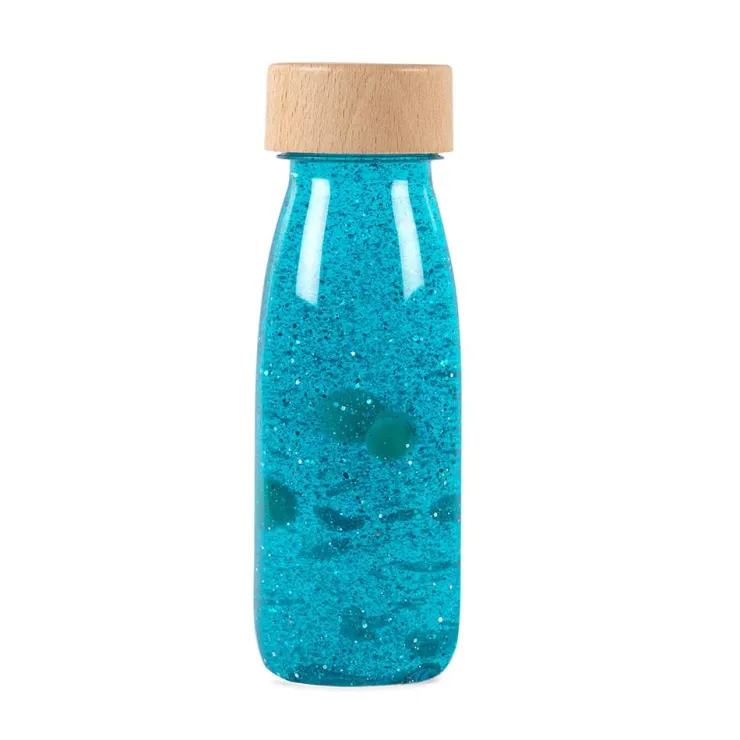 Botella sensorial float azul turquesa<Petit Boum Hot