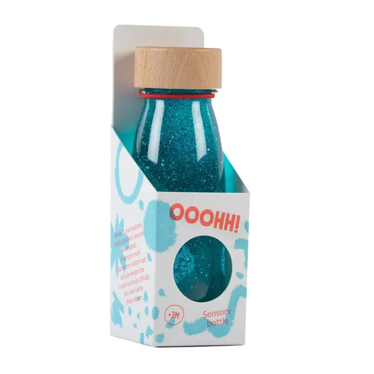 Botella sensorial float azul turquesa<Petit Boum Hot
