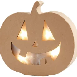 Calabaza con luz Halloween papel maché 22x20x4cm<Creativ Company Sale