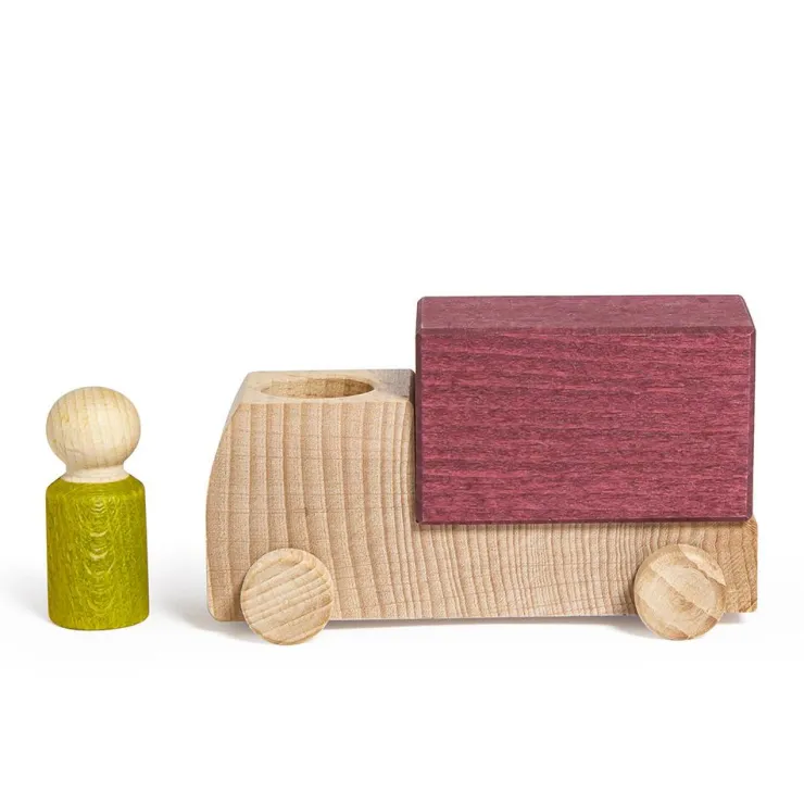 Camión madera morado Lubu con figura<Lubulona Online