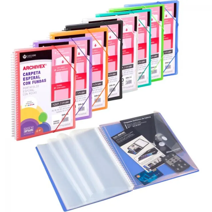 Carpeta A4 PP 20 fundas extraíbles Remove colores surtidos<Carchivo