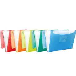 Carpeta clasificadora tipo acordeón A4 PP colores surtidos<Oxford Outlet