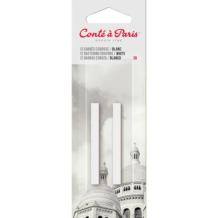 Carré blanco 2B 2 unidades Conté<Conte a Paris Clearance