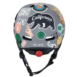 Casco sticker talla M con Led trasera<Micro Best