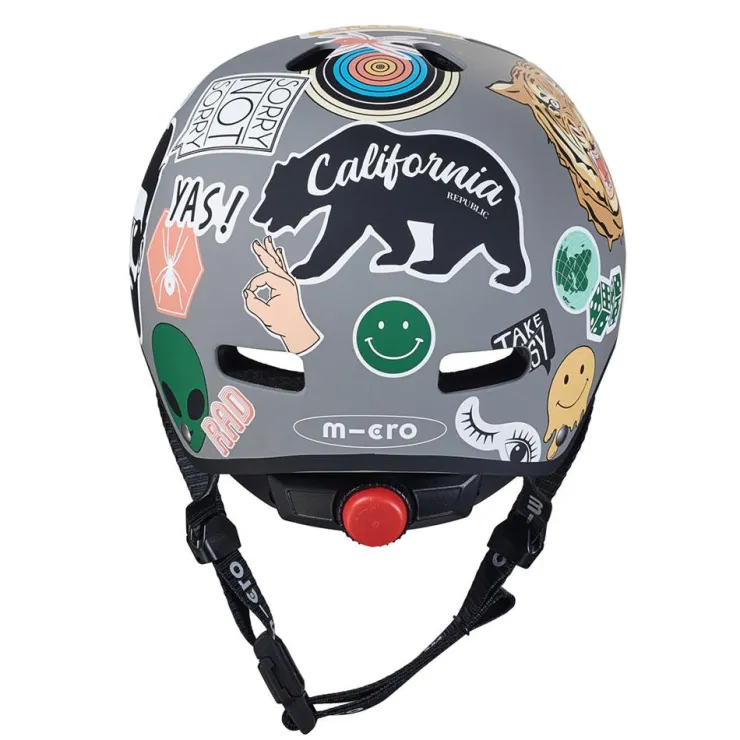 Casco sticker talla M con Led trasera<Micro Best