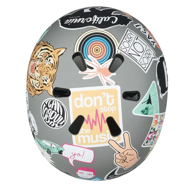 Casco sticker talla M con Led trasera<Micro Best