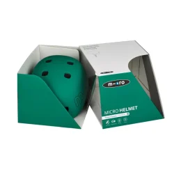 Casco verde talla M luz Led<Micro Discount