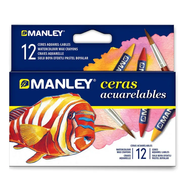 Cera acuarelable 12 colores<Manley Discount