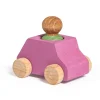 Coche madera rosa Lubu con figura verde<Lubulona Best