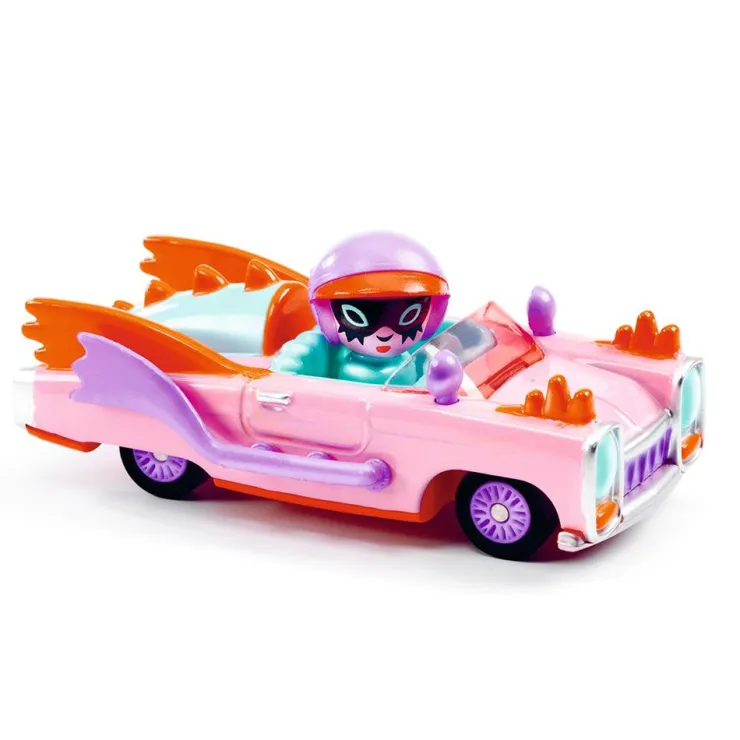 Coche metal Pink Lady Crazy Motors escala 1:43<Djeco Hot