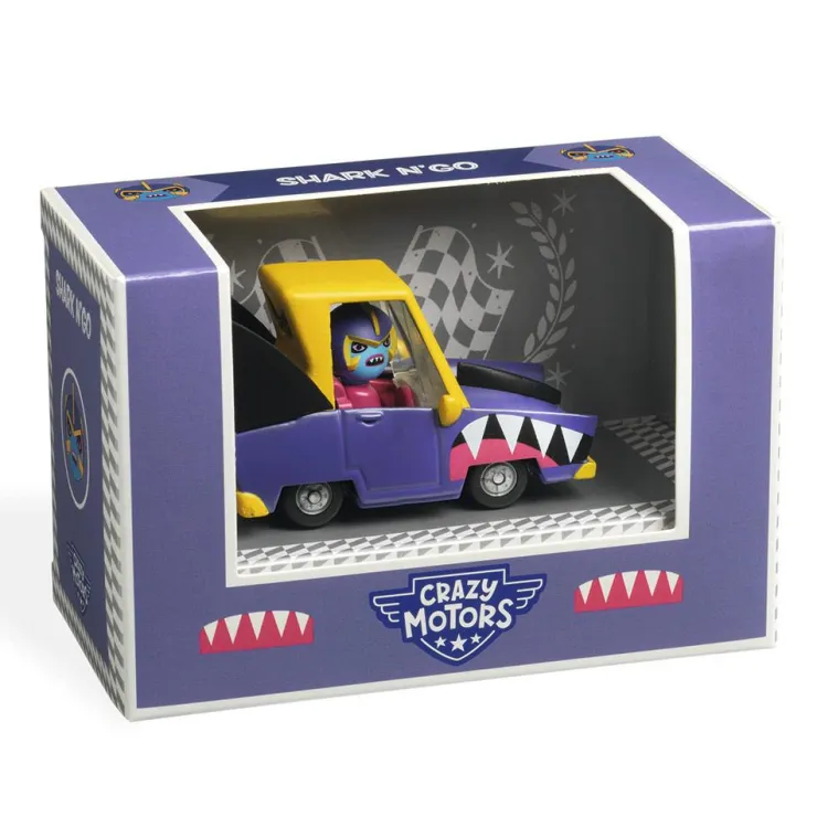Coche metal Shark and Go Crazy Motors escala 1:43<Djeco